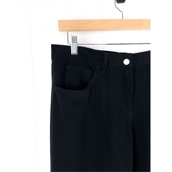 Armani Collezioni Y2K 2006 Wide Leg Black Trouser Jeans Size 10 - Picture 2 of 12